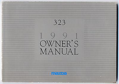 1991 mazda 323 owner's manual, warranty information, emergency key, case 1305-17