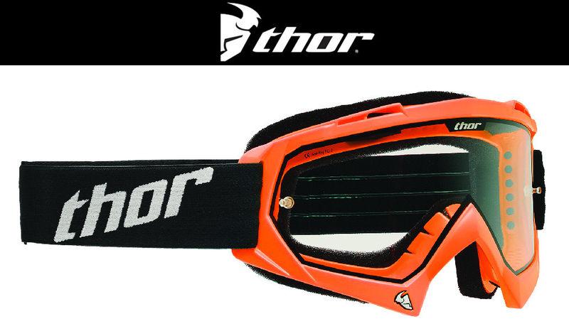 Thor enemy fluorescent orange dirt bike goggles motocross mx atv gogges googles