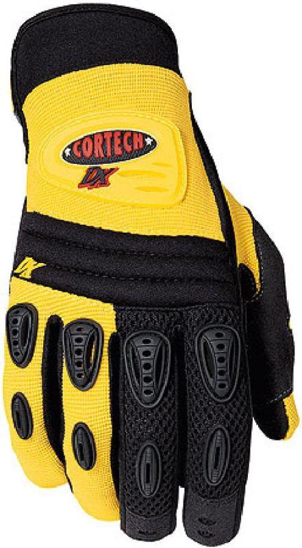 Mens yellow dx cortech motorcycle riding glove xs