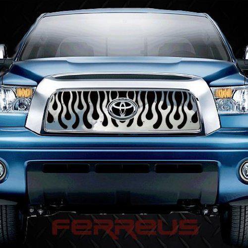 Toyota tundra 07-09 vertical flame polished stainless grill insert trim cover
