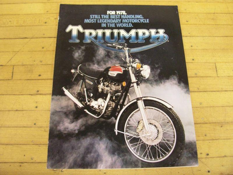 Vintage 1978 triumph bonneville motorcycle dealer brochure literature