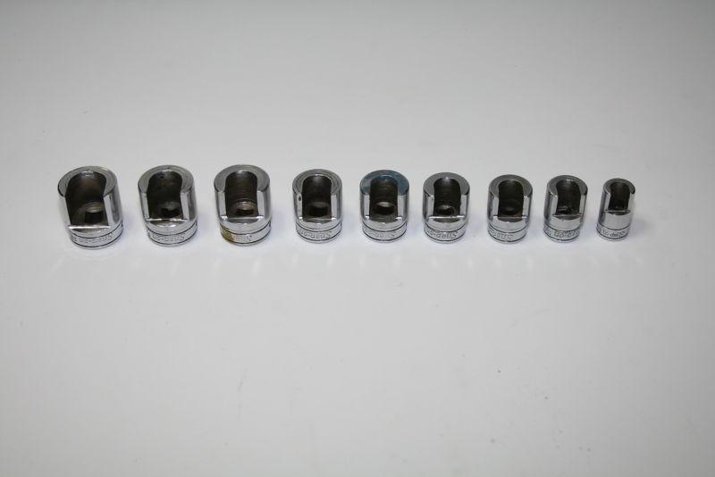 Snap on 3/8 drive weatherhead socket lot of 9 used engraved little to no use