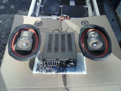 &#034;super rare&#034; sparkomatic ge-1000 eq equalizer &amp; sony xs-66 40oz speakers amazing