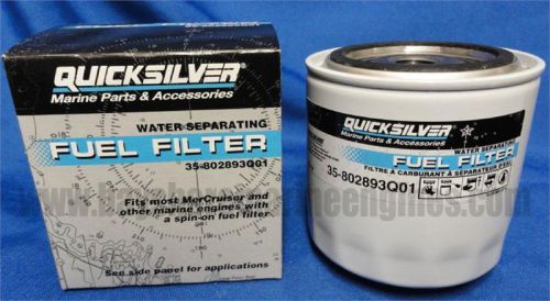 Quicksilver mercruiser new oem water separating spin-on fuel filter 35-802893q01