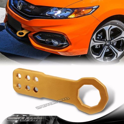 2&#034; jdm anodized cnc billet aluminum gold front bumper racing tow hook for toyota