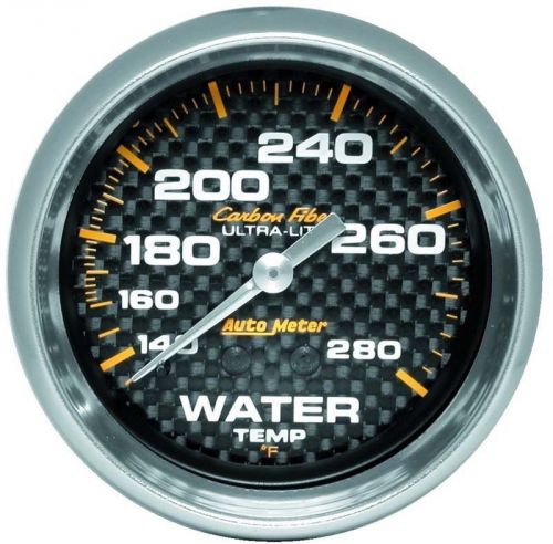 Auto meter 4831 carbon fiber mechanical 140 – 280 degree water temperature gauge