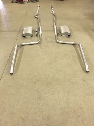 1965-1969 chevy belair, biscayne &amp; impala dual exhaust, aluminized, 283 &amp; 327
