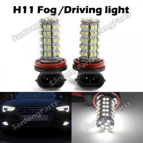 2x car led fog light driving daytime running bulbs drl 68-smd led h11 h8 h9