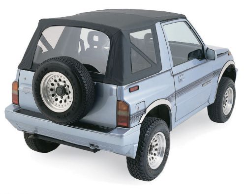 1988.1994 suzuki sidekick replacement soft top black 98715 w/ clear rear windows