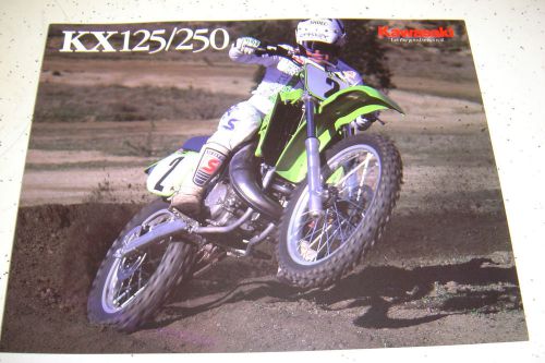 1986 kawasaki kx125 / 250, kx125 - e1,kx250 - d2. nos.sales brochure.