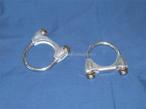 1940 - 1966 cadillac exhaust clamp 2&#034; pair 40 - 66