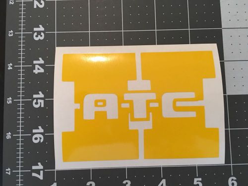 Honda atc team atc honda yamaha suzuki 5x3.250 die cut decal yellow