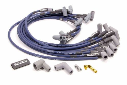 Moroso ultra 40 spark plug wire set spiral core 8.65 mm blue sbc p/n 73664