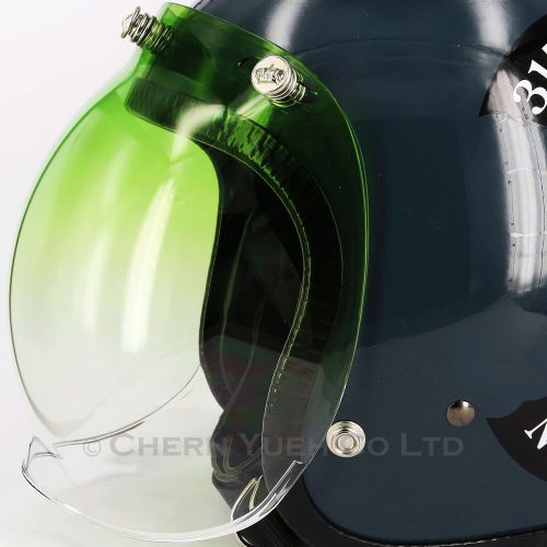 Royal crown snaps uv gradient green wide bubble shield face mask visor for afx