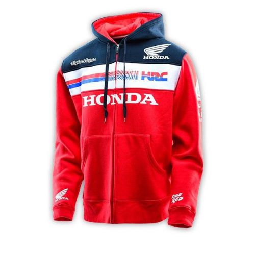 Troy lee designs 2016 honda team mens zip up hoodie red/blue