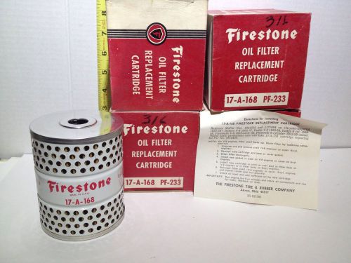 4- vintage collectible firestone oil filter 17-a-168     pf-233
