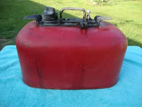Evinrude cruise-a-day gasoline outboard boat motor 6 gallon metal gas tank can