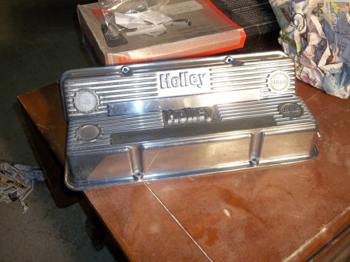 Sbc holley aluminum valve covers vintage new in box