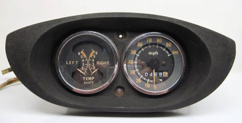 Vintage snowmobile left &amp; right temp/speedometer mph gauges