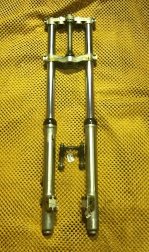1987 kx250 front forks with triple tree and bar clamps 87 kx 250