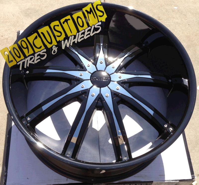 24" inch black wheels rims tires dcenti dw29 5x115 +13mm 24x9.5 chrysler 300 srt