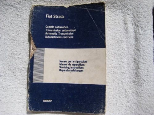 Fiat strada automatic transmission factory service  manual instructions