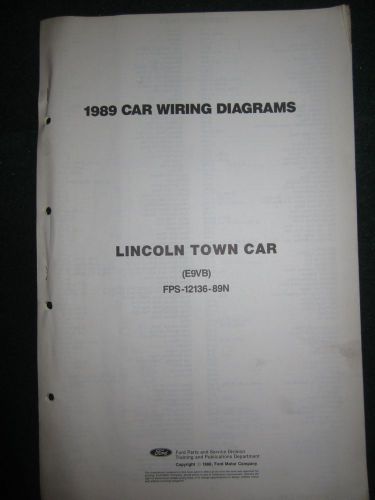 1989 lincoln town car electrical wiring diagram manual schematic sheets oem