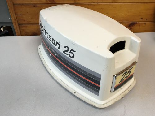 Early 80 s johnson 25 hp 2 stroke 2 cylinder hood top cowl cover freshwater mn