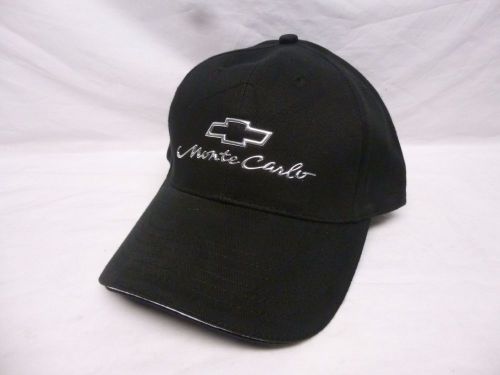 Brand new gm chevy / chevrolet black monte carlo hat / cap