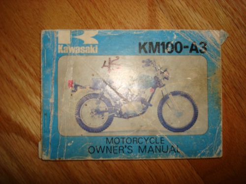 Kawasaki km100-a3 motorcycle owner&#039;s manual