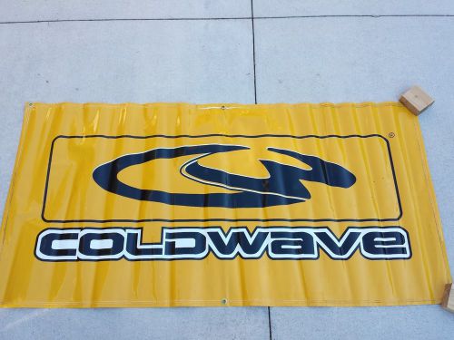Coldwave 34&#034; x 68&#034; track banner vinyl poster sign garage atv snowmobile