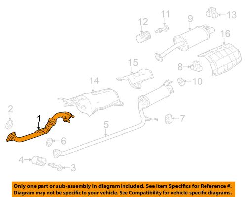 Honda oem exhaust system-front pipe 18210tr6a01