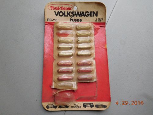 Vtg vw volkswagen bug rb-115 porcelain ceramic fuses 8 &amp; 16 amp motorcar parts