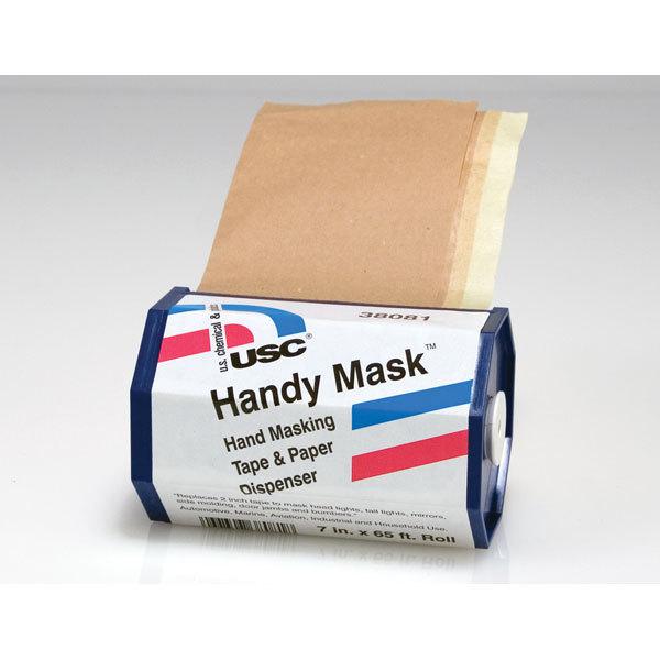 Usc 38081 handy mask hand masking tape & paper dispenser 7 inch x 65'