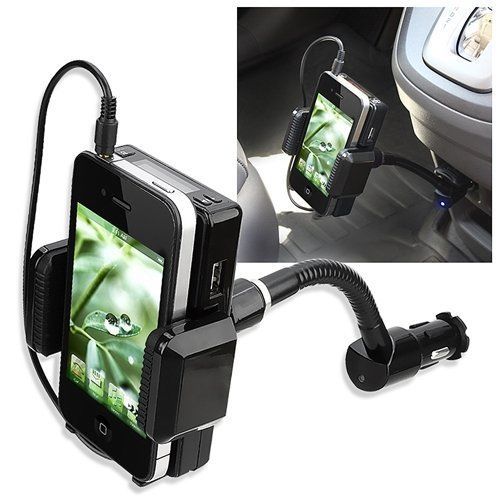 Not car fm radio transmitter charger holder handsfree kit fit for iphone 5s 5c