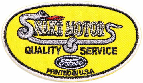 Snake motor service logo racing car patch iron on embroidered sign badge