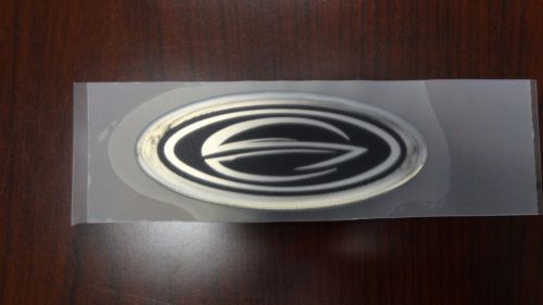 New crownline oem seat back silver decal logo with bezel sticker 22064