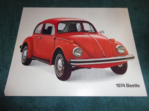 1974 volkswagen / vw beetle (bug) sales brochure /original showroom flyer