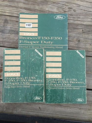 1993 ford bronco f-150 f-250 f-350 factory shop manual set rare