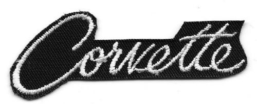 Chevrolet corvette racing patch 3-1/8 inches long size vintage iron on