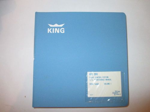 King kfc 200 flight control system piper twins vol i stc maintenance manual