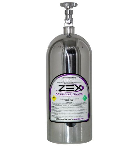 Zex 82000p polished nitrous oxide bottle w/valve 10lb capacity
