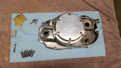 Banshee polished clutch lock out cover with stainless mounting bolts