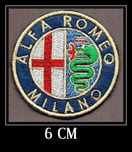 Luxury   patch alfa romeo milano emblem 6 cm leather imitation