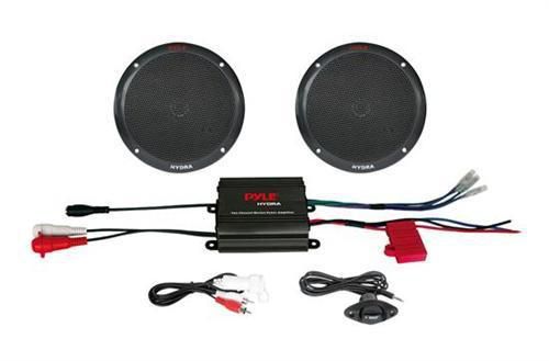 Plmrkt2b 2 ch 400 watt waterproof micro marine amplifier&amp; 6.5&#039;&#039; speaker system
