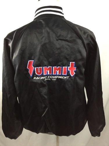 Summit racing equipment xl adult snap button jacket in satin black