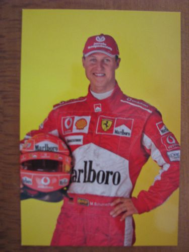 Ferrari unnumbered card of michael schumacher ~ blank back #2