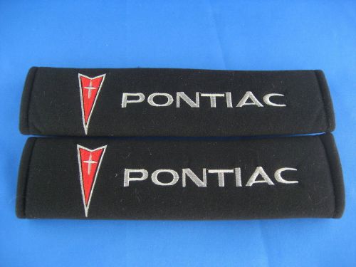 2pcs pontiac embroidered seat belt shoulder cover pads