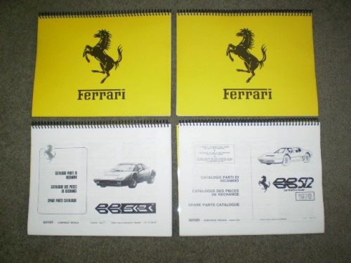 Ferrari 512bb 512bbi parts manuals 250 275 330 365 512 246