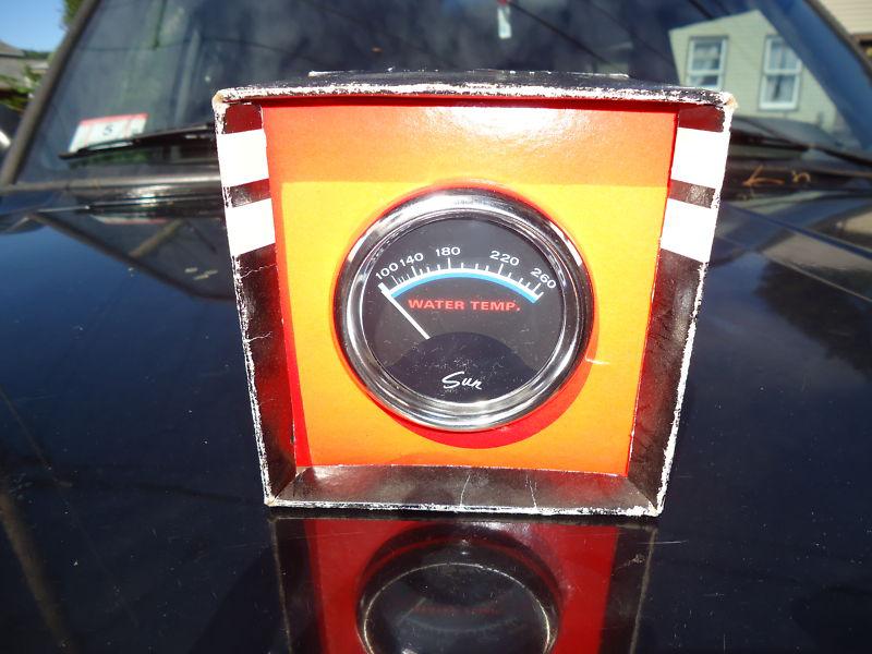 Nos sun blue line water  gauge gasser rat hot rod chevy ford mopar